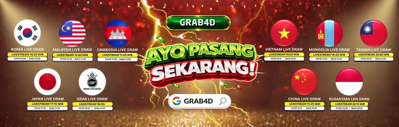 GRAB4D — Jadwal Live Draw Semua Pasaran